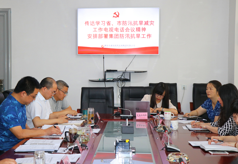 集團公司召開黨委（擴大）會，傳達學習省、市防汛抗旱減災工作電視電話會議精神